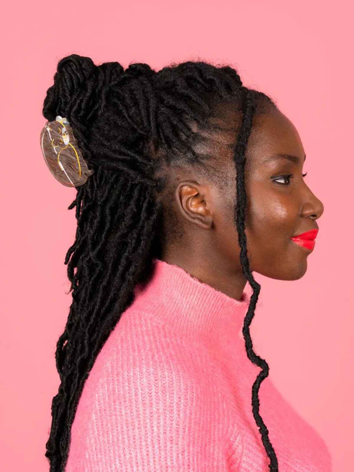 cou cou suzette hair clip cat striped