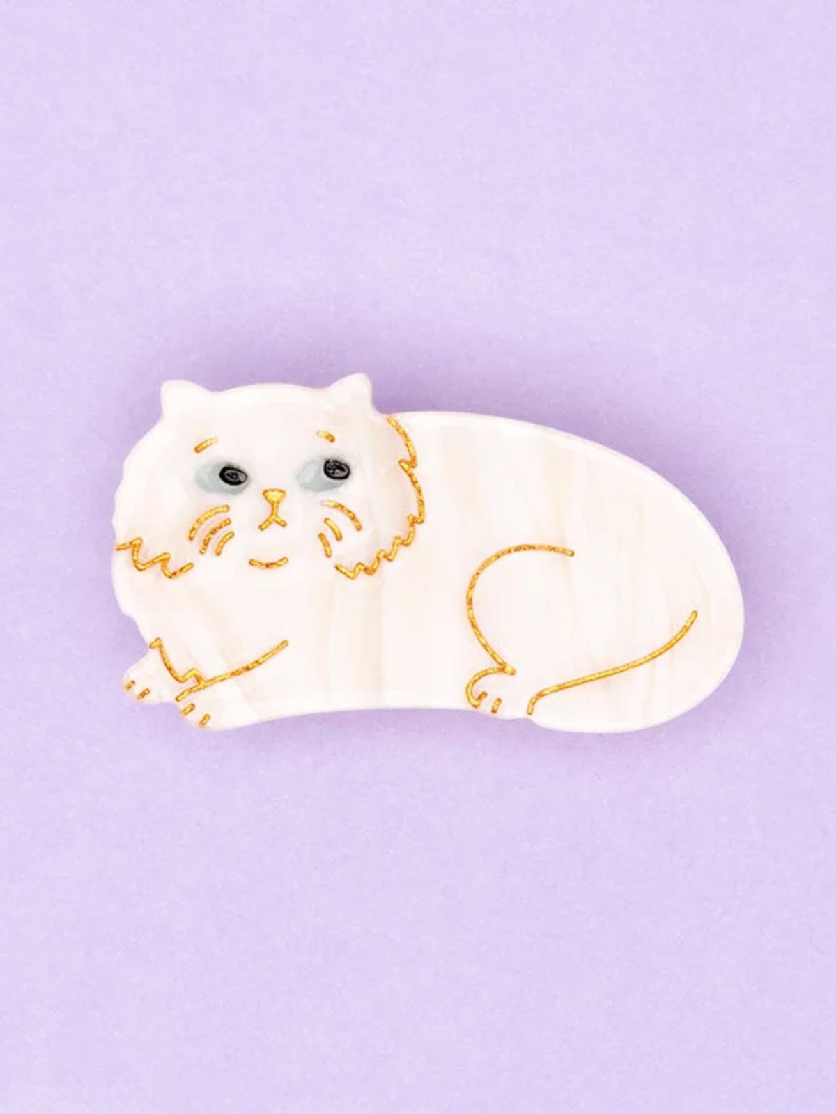cou cou suzette hair clip white Persian cat