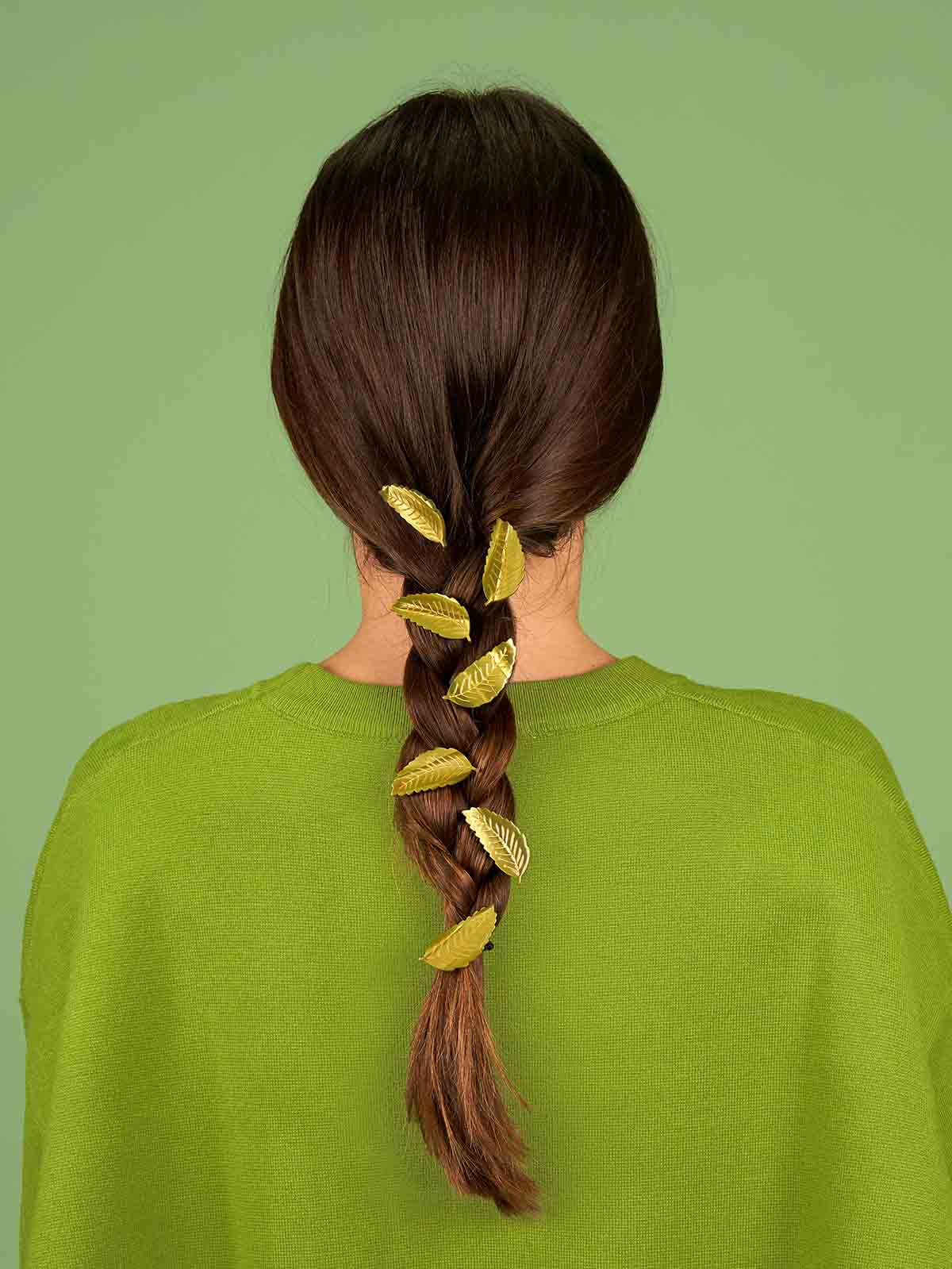 cou cou suzette hairpin green leaf