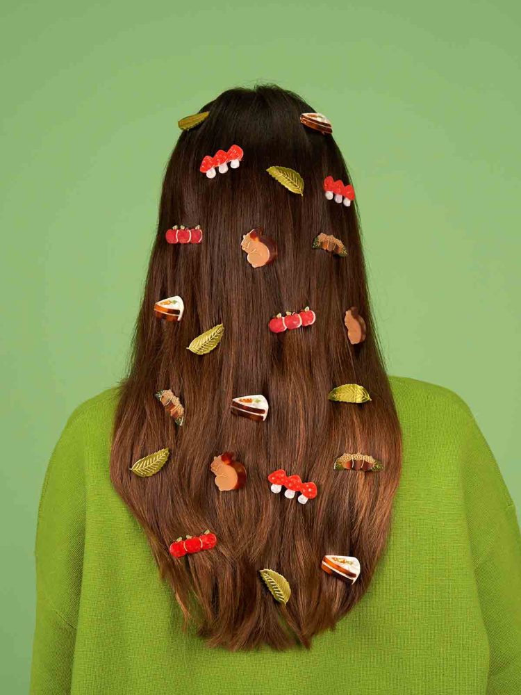 cou cou suzette hairpin green leaf
