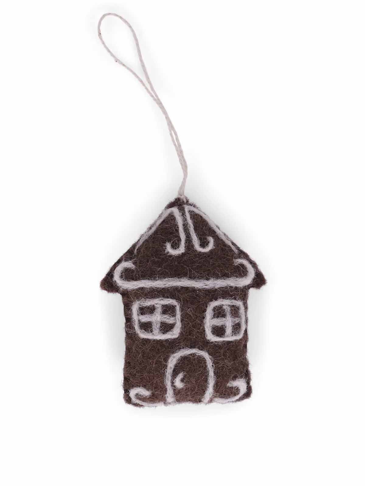 felt Christmas decorations grit and sif - gingerbread house
