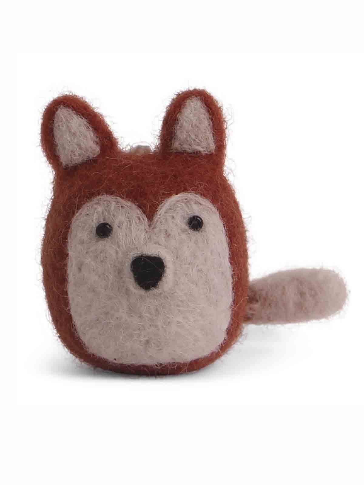 Grif and fox in felted wool - fair trade