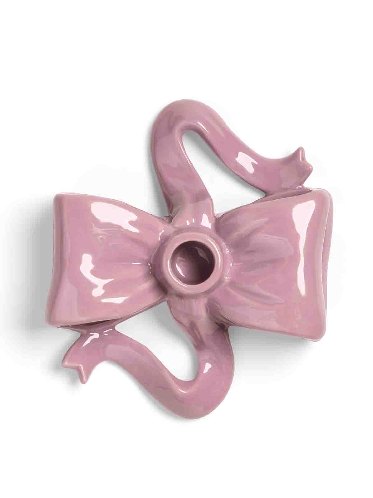 &kdelivery loop candlestick in ceramic in pink