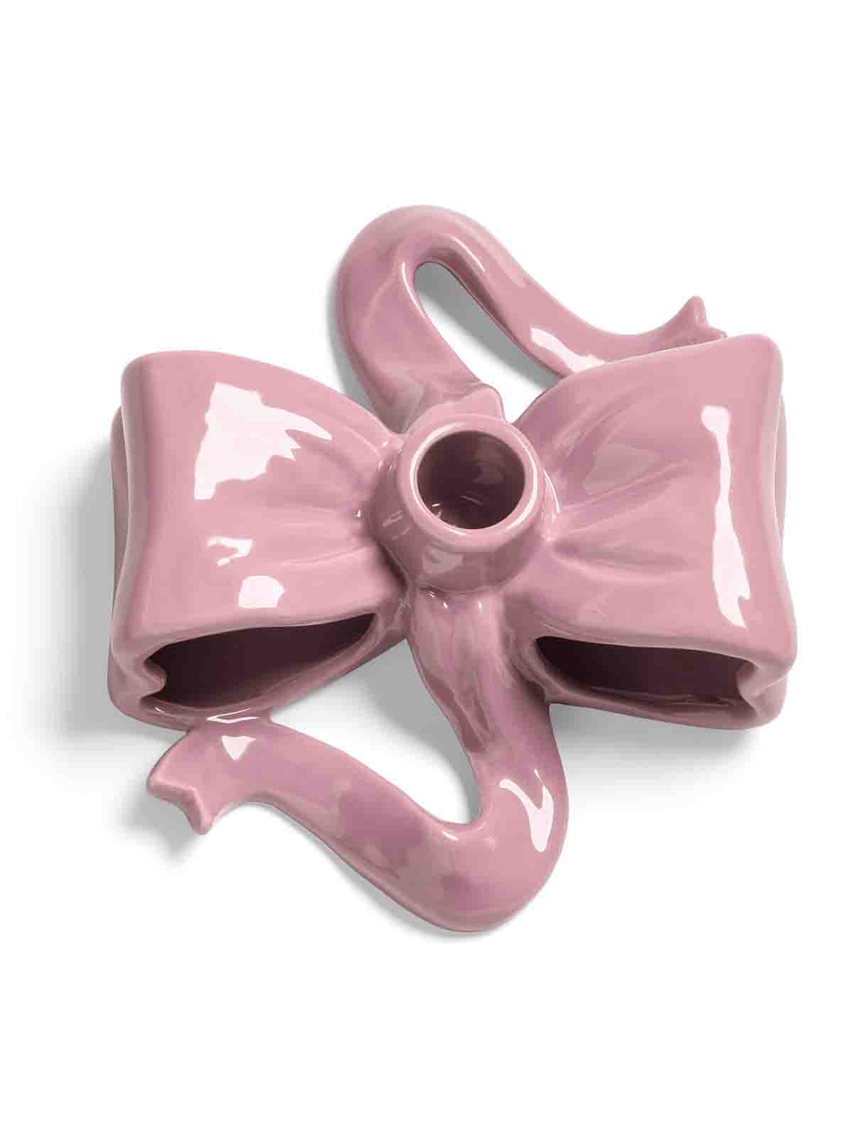 &kdelivery loop candlestick in ceramic in pink