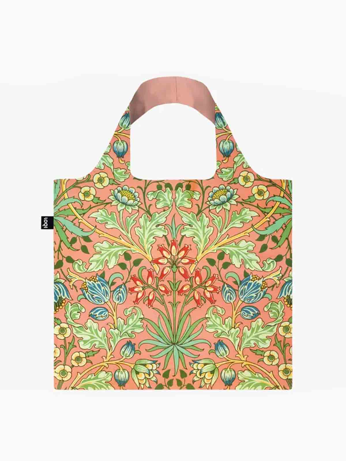 loqi shopping bag - mule bag made of 100% recycled plastic - William Morris Hyacinth