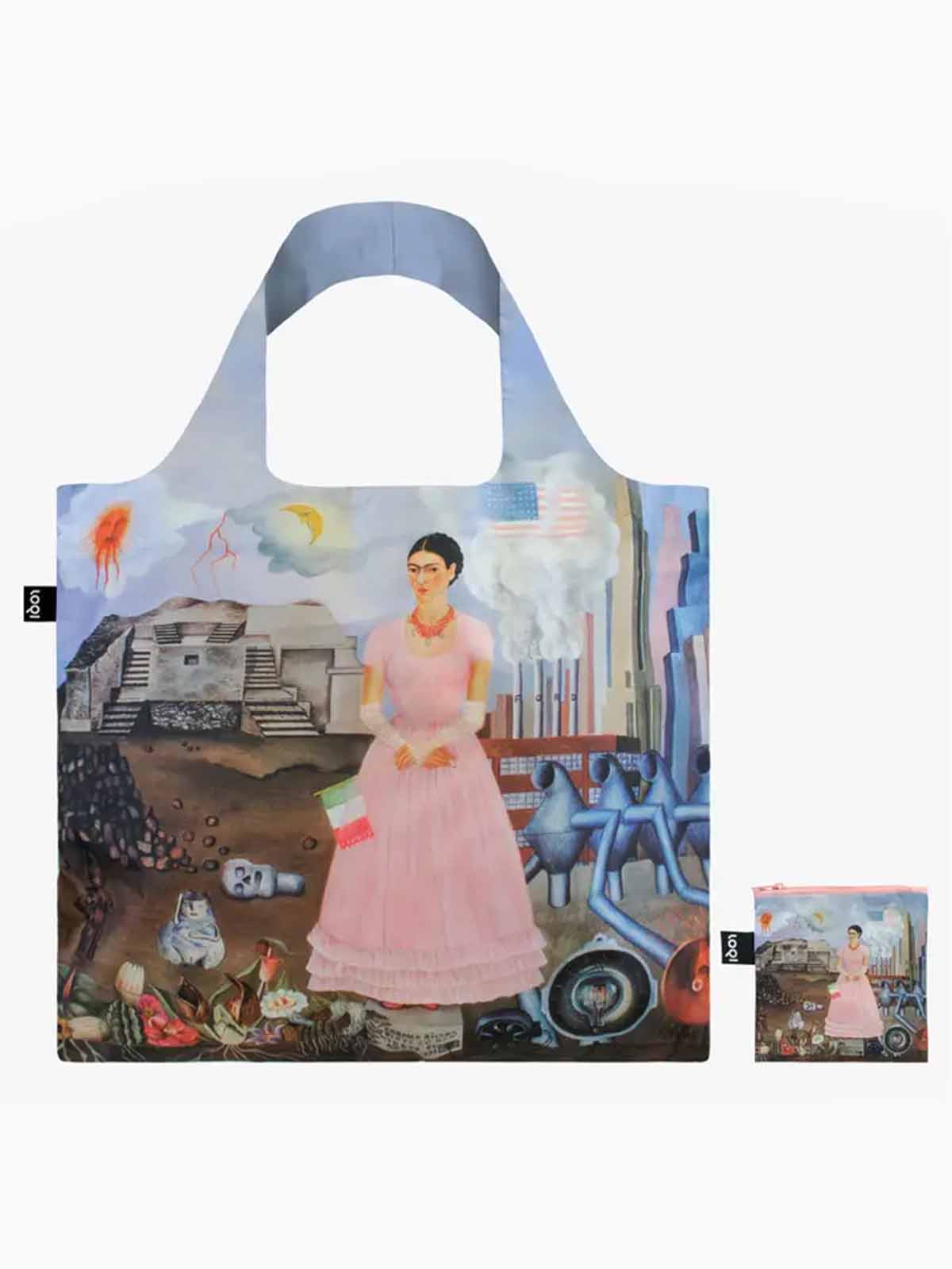 loqi shopping bag - mule bag made of 100% recycled plastic - frida kahlo borderline