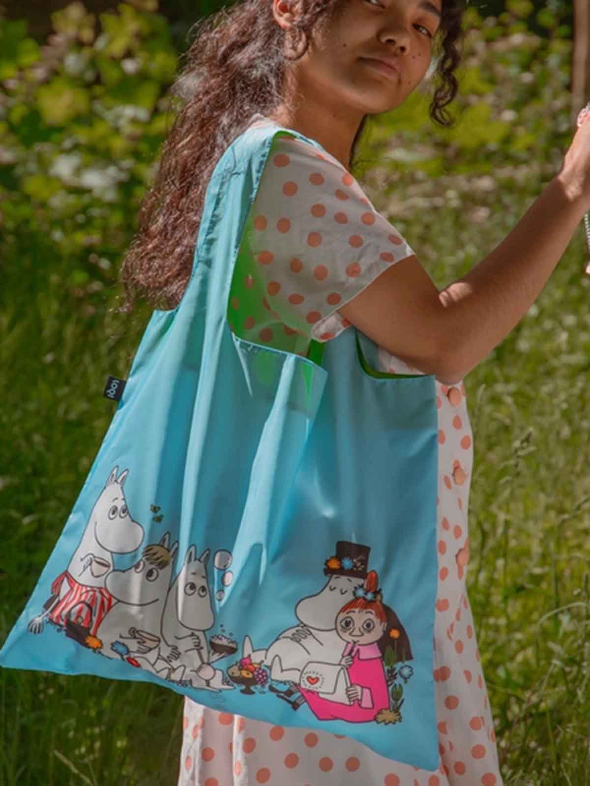 loqi shopping bag - mule bag in 100% recycled plastic - mummy or mummy trolls