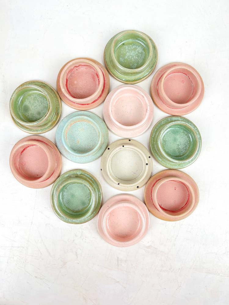 mia lime birch - ceramic candlestick for blocklights