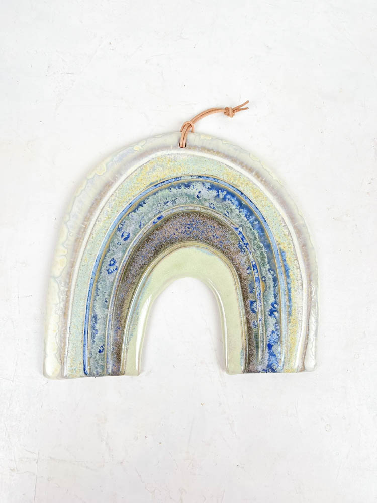 ceramic rainbow from millined birch - wall hanging