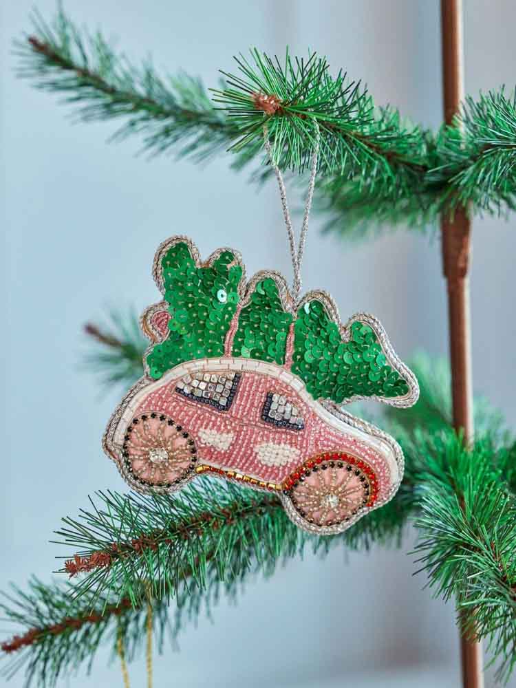 Rice - driving home from Christmas - Christmas decorations