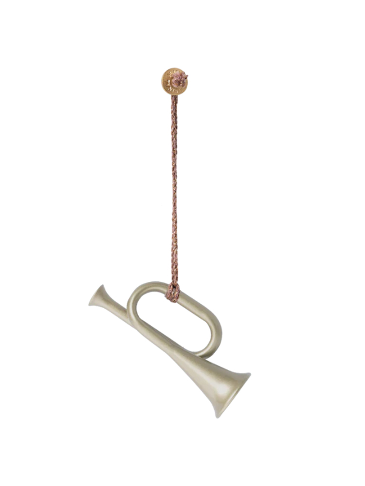 majestic metal ornaments - trumpet in silver