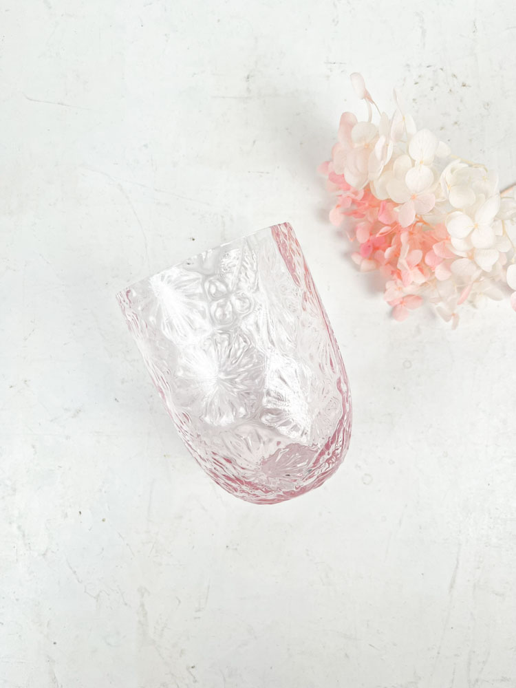 Anna von Lipa - Drinking glass - Flower in pink