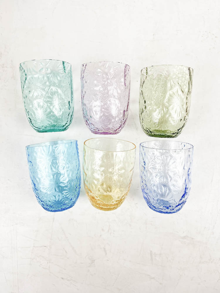 Mix and match drinking glasses from Anna von Lipa with Flower