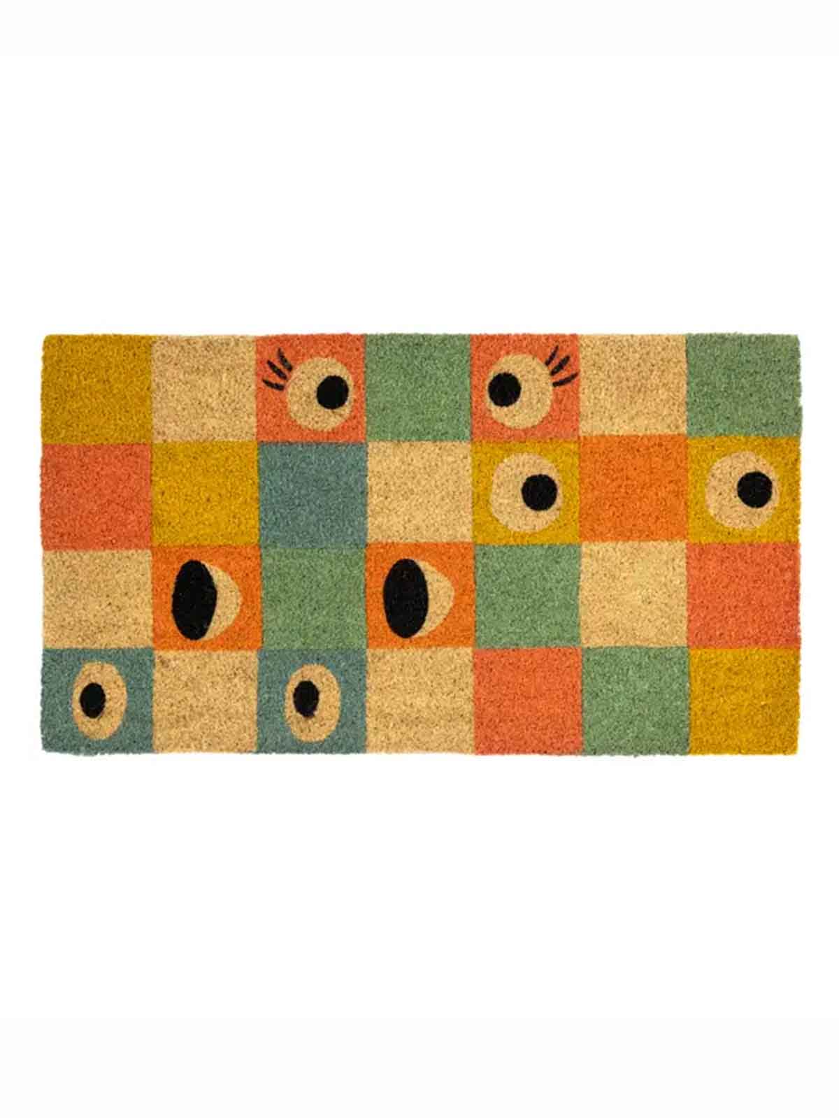doormat coconut with eyes - tte - I am watching you