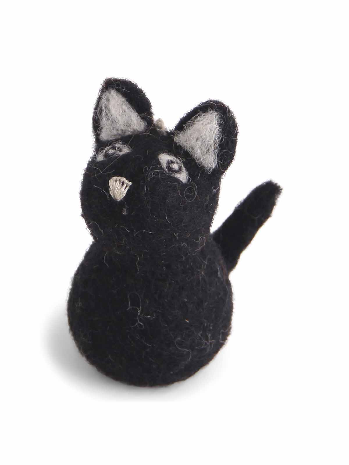 felt ornaments from the pot & sif - felt cat in black