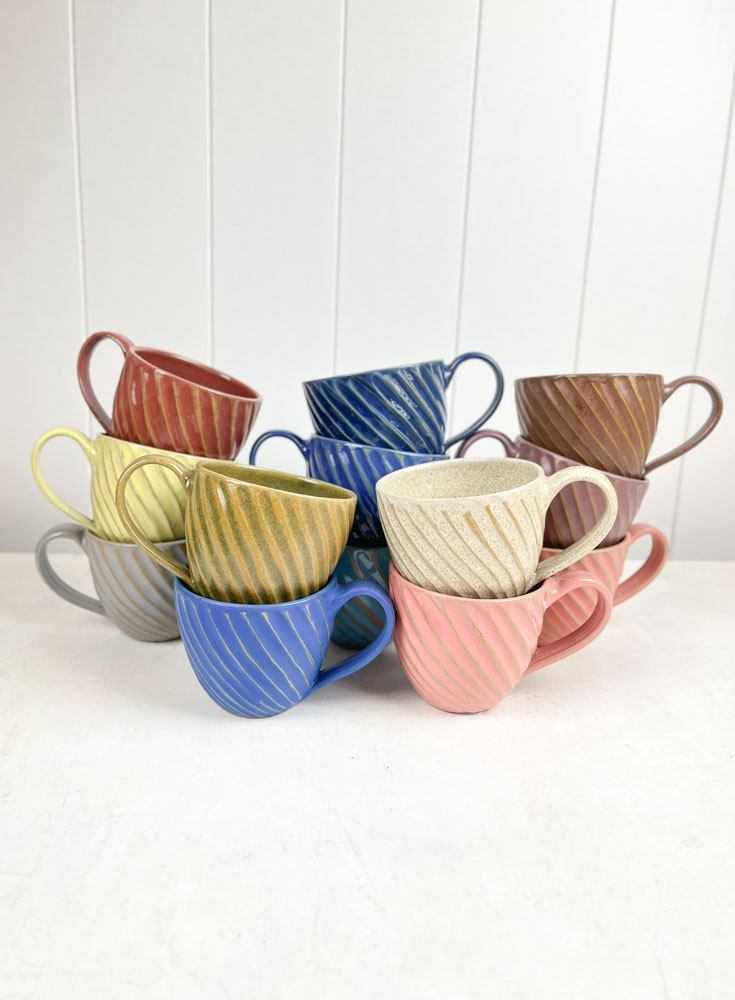 unique ceramic cup with handle
