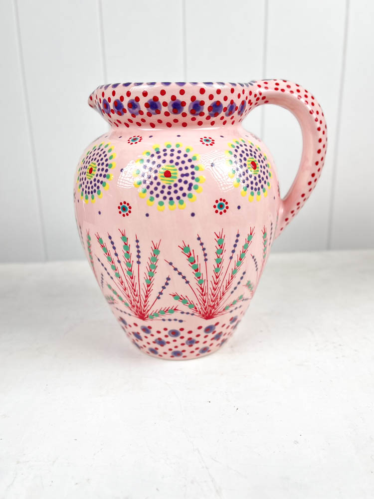 ceramic jug 3 liters from the pots work mahaba series in pastel colors with patterns