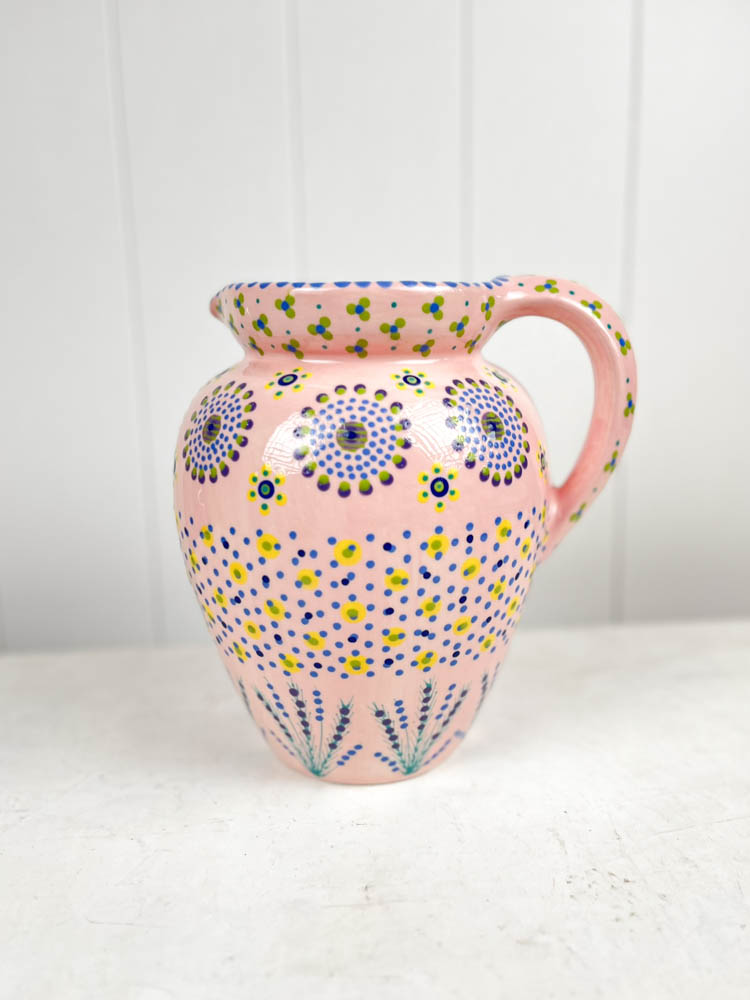 ceramic jug 3 liters from the pots work mahaba series in pastel colors with patterns