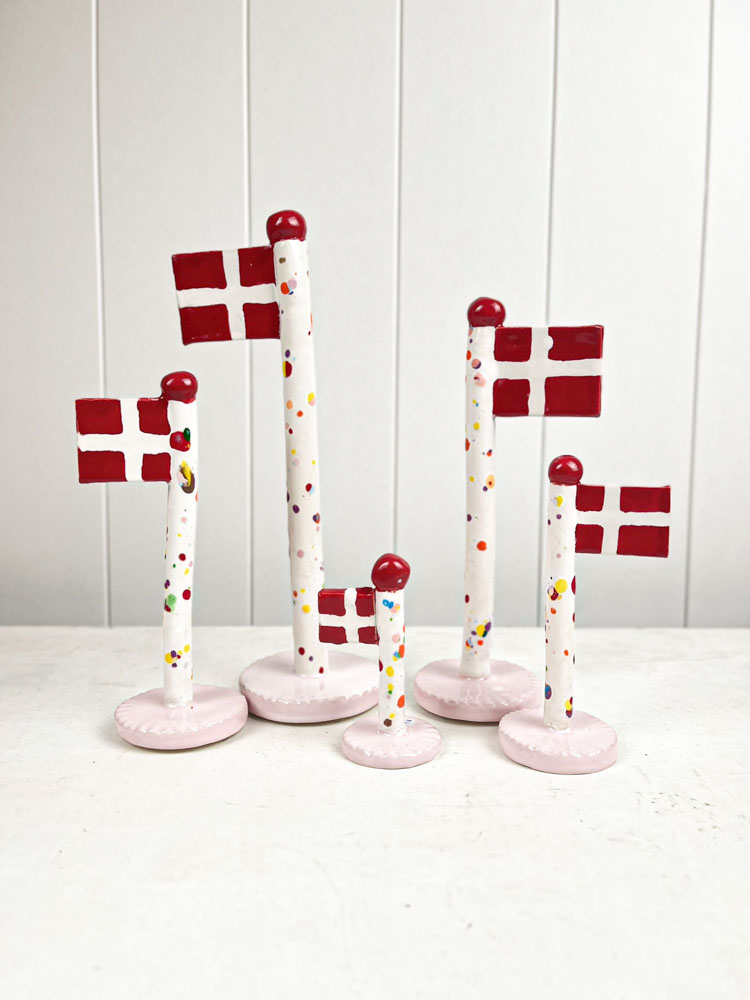 the clay play birthday flag in ceramics