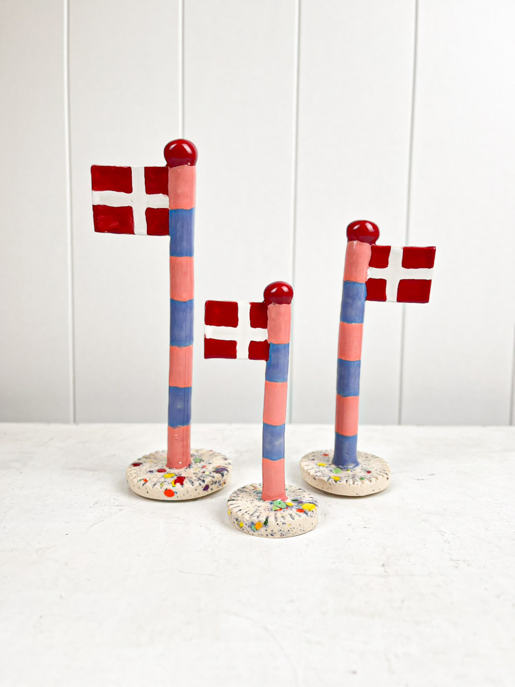 the clay play birthday flag in ceramics