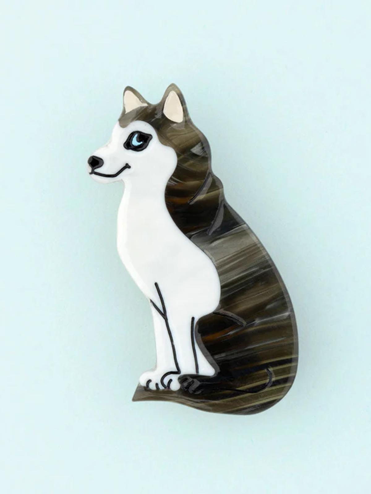 cou cou suzette hair clipping dog with husky