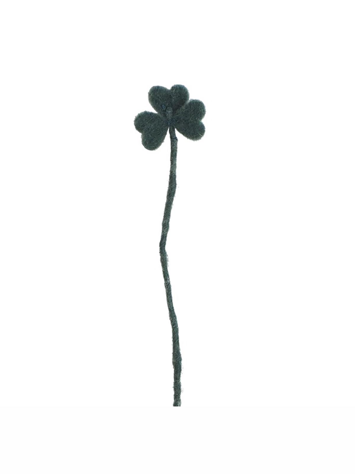 Aveva design felt flowers - green clover