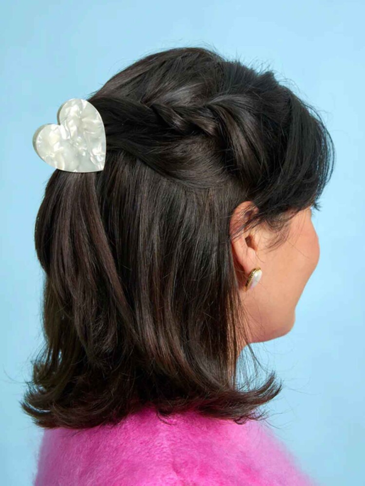 cou cou suzette - hair clip heart mother of pearl