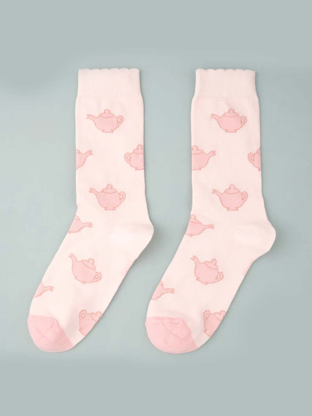 cou cou suzette - stockings pink teapot