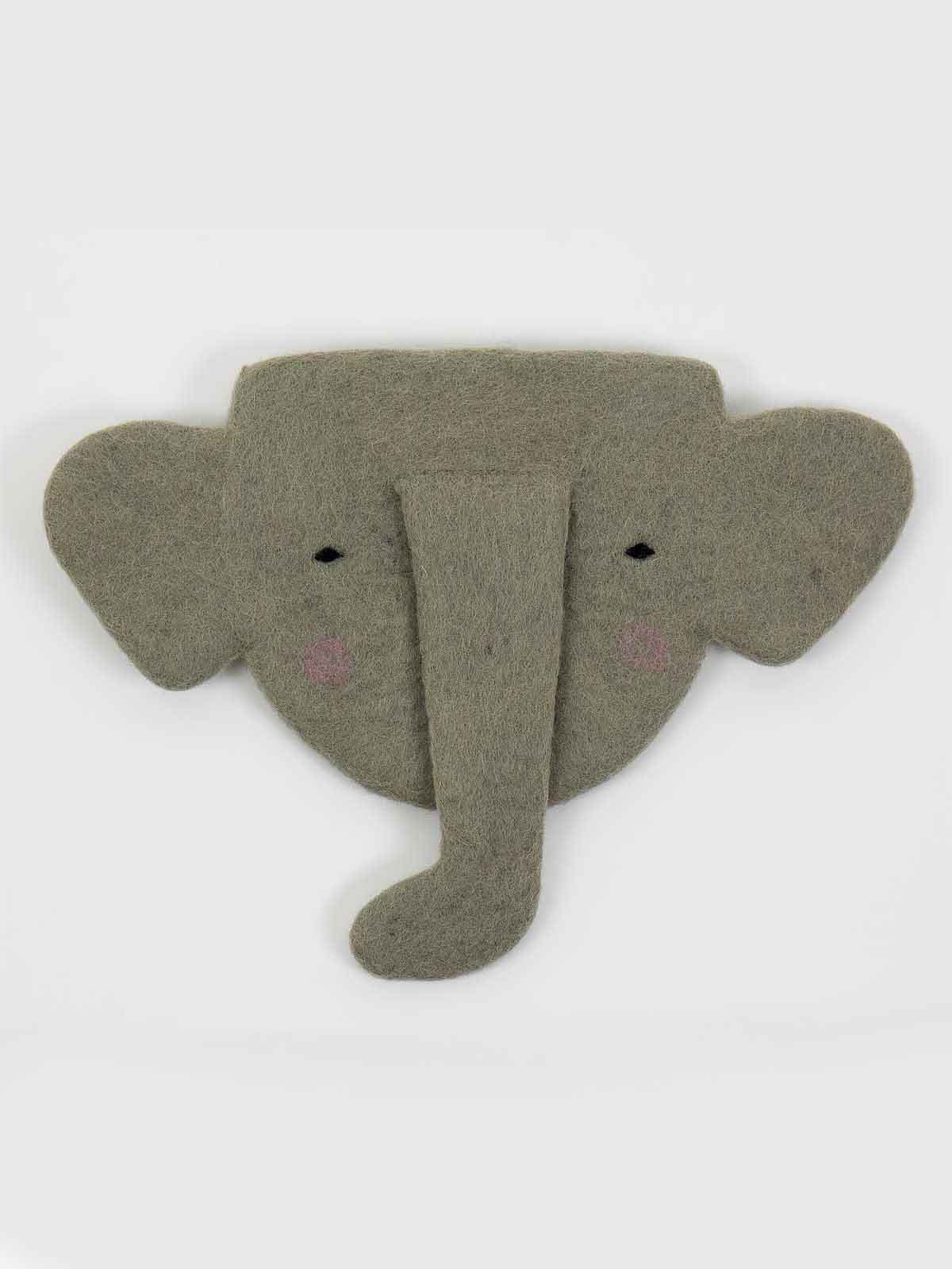 wall decoration elephant in felt
