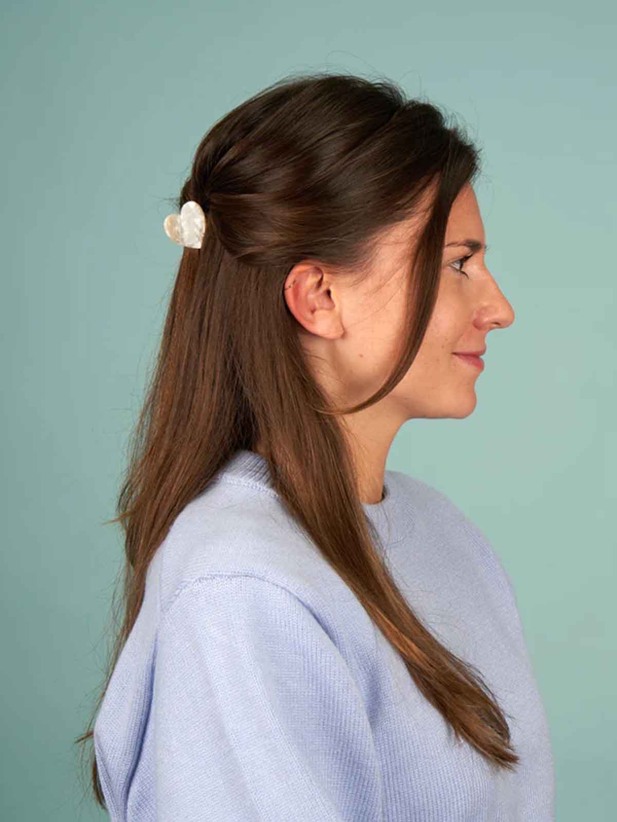 cou cou suzette mini hair clip heart pearl motherweb