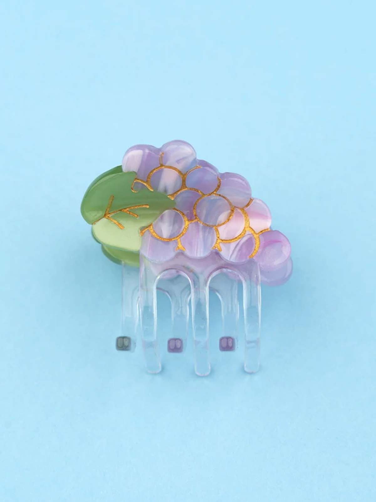cou cou suzette mini hair clip with purple grapes