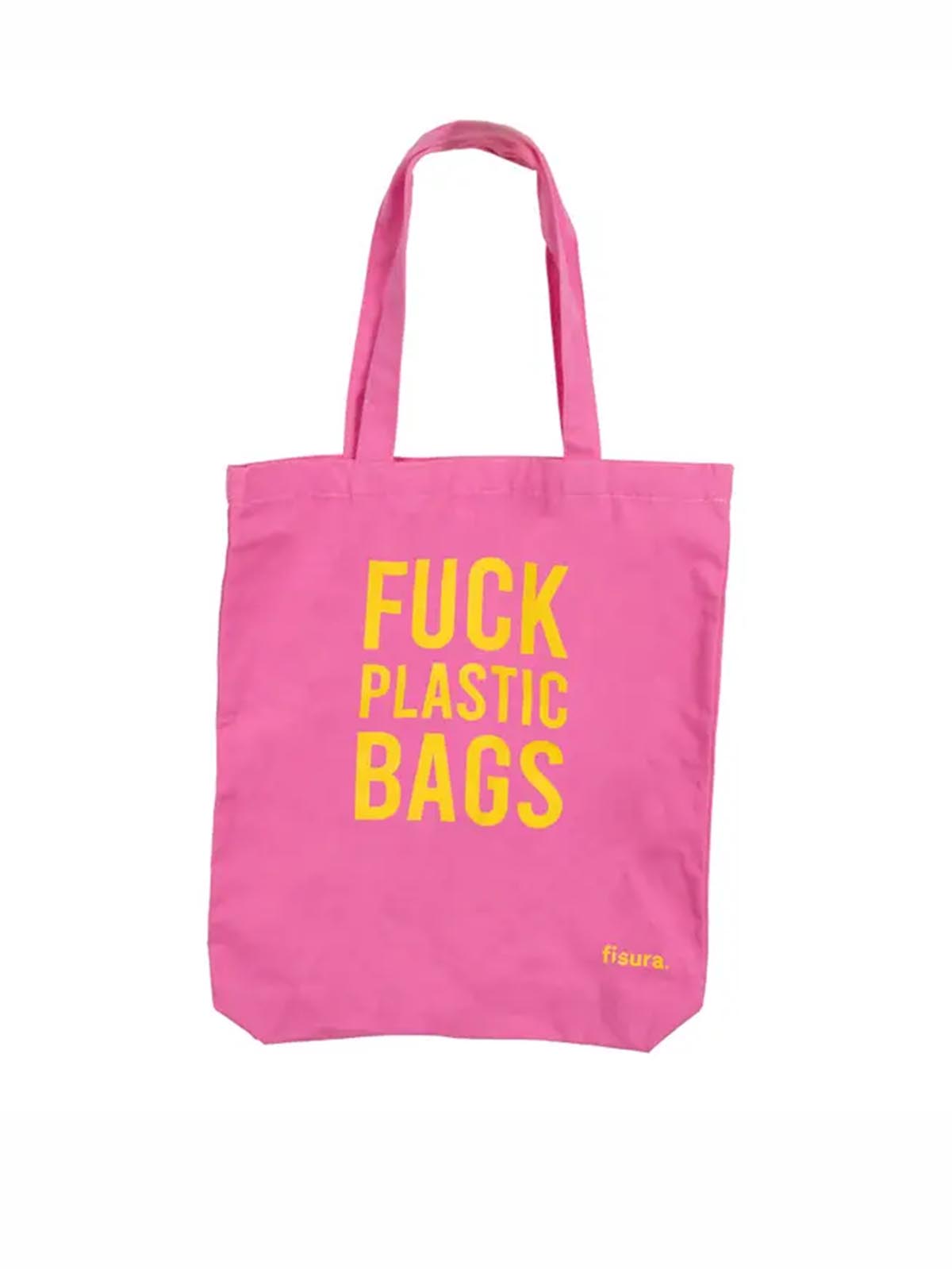 bag - fuck plastic bags in pink