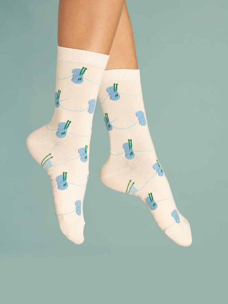 cou cou suzette socks white with knitwear