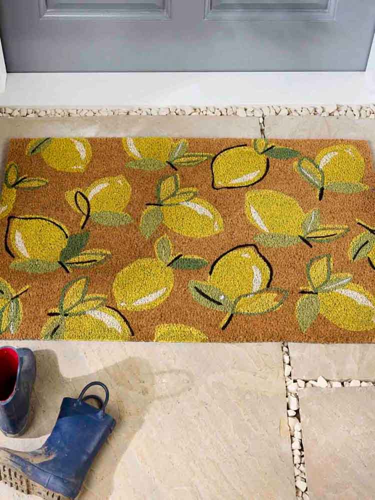 remix by sofie doormat in coconut fiber with lemons