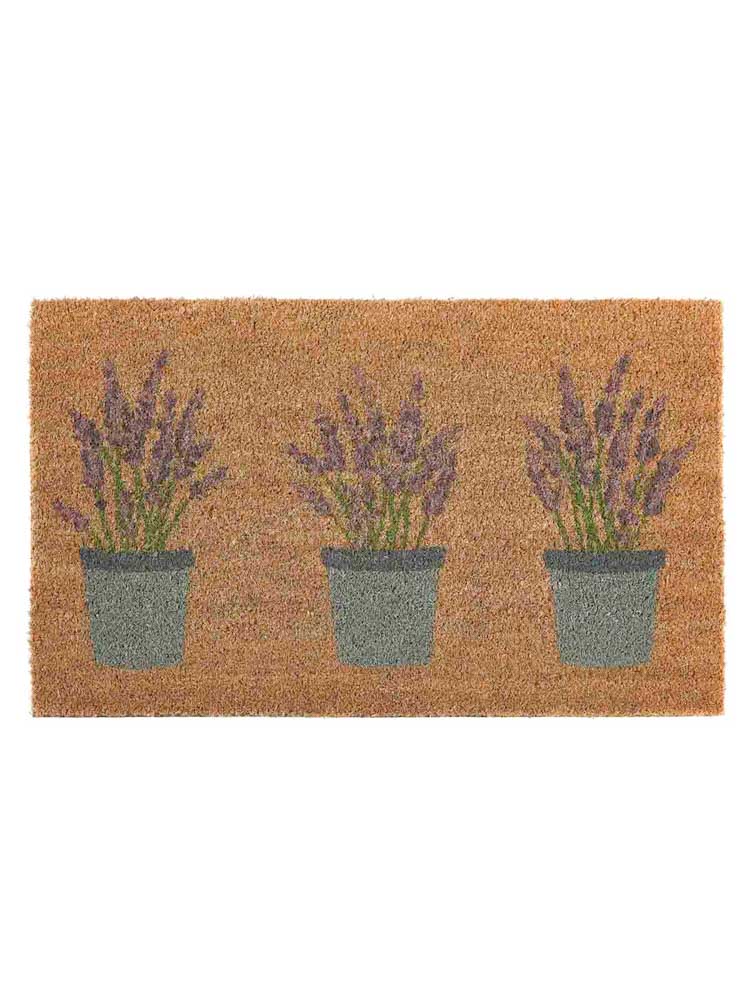 remix by Sophie doormat in coconut fiber with lavender