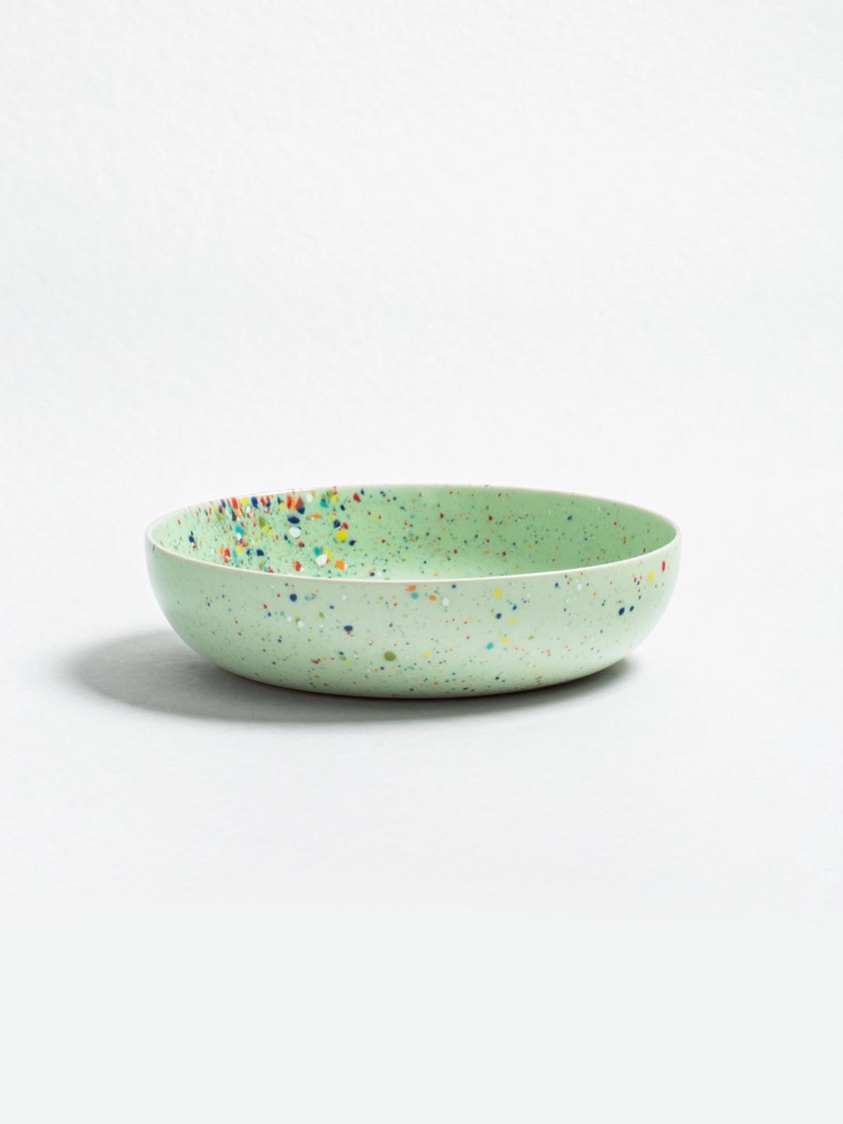 Remix by Sofie confetti series pasta plate from egg back home, deep plate mint.