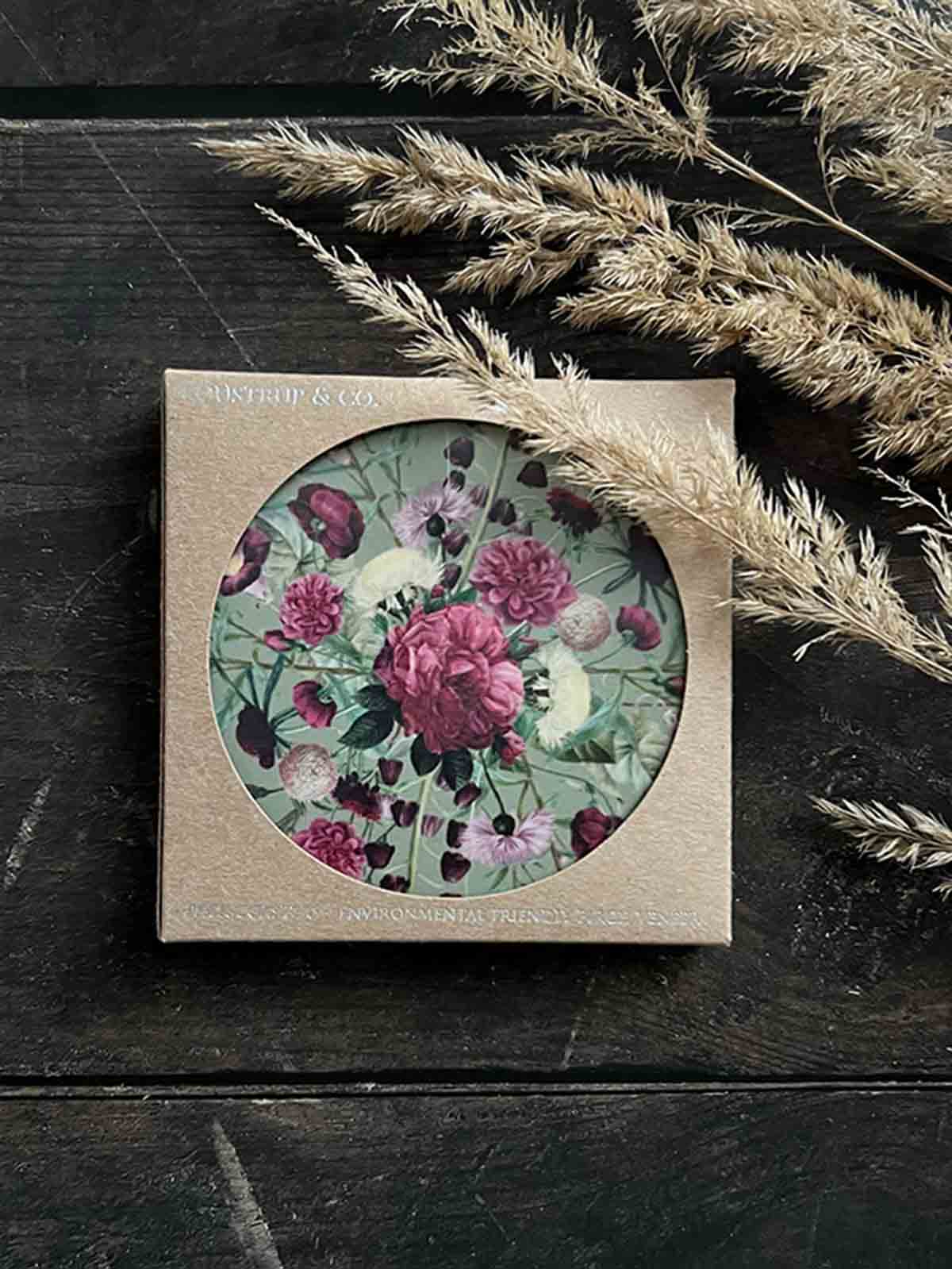 koustrup & co. - pink flower garden pots and coaster for glass