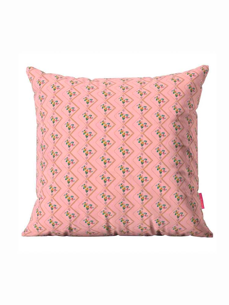 remix by Sofie - outdoor pillow in pink with a large floral pattern _web