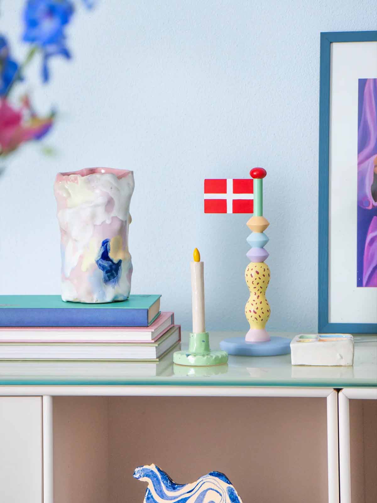 remix by sofie. birthday flag.the clay play wooden flag