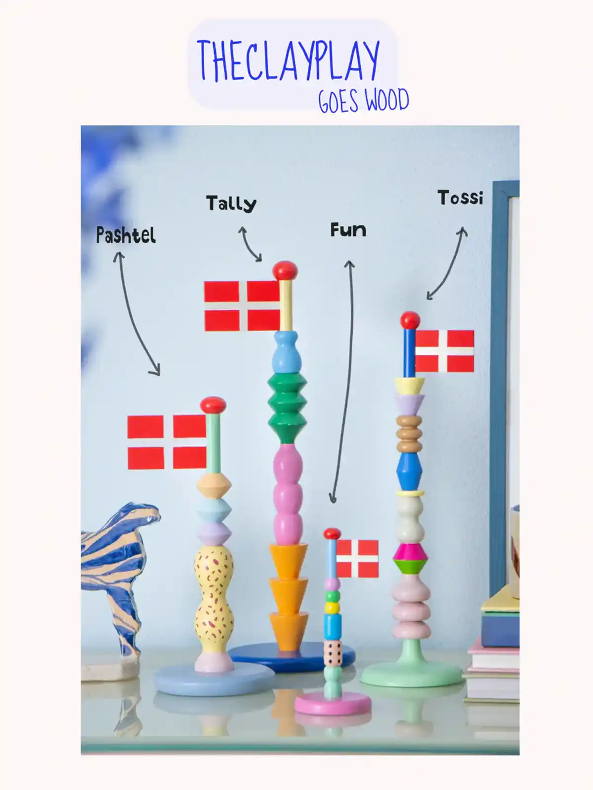 remix by sofie. birthday flag.the clay play wooden flag
