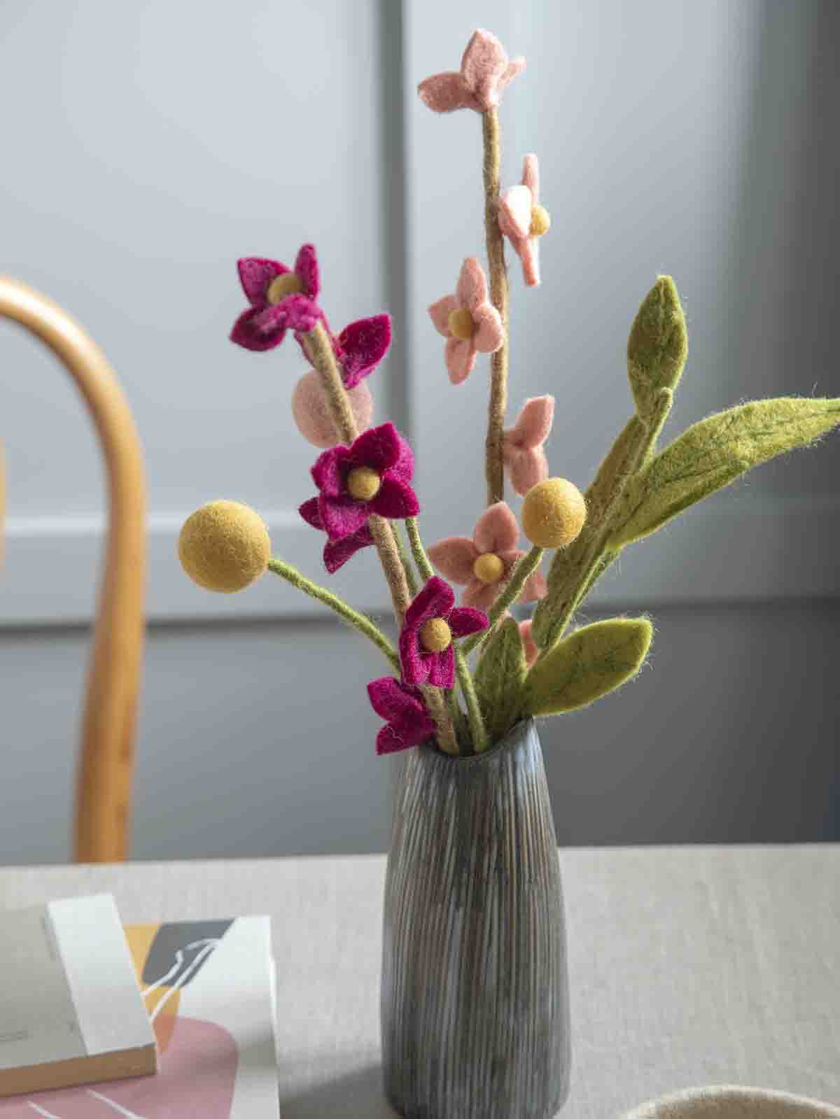 Cream and Sif felt flowers