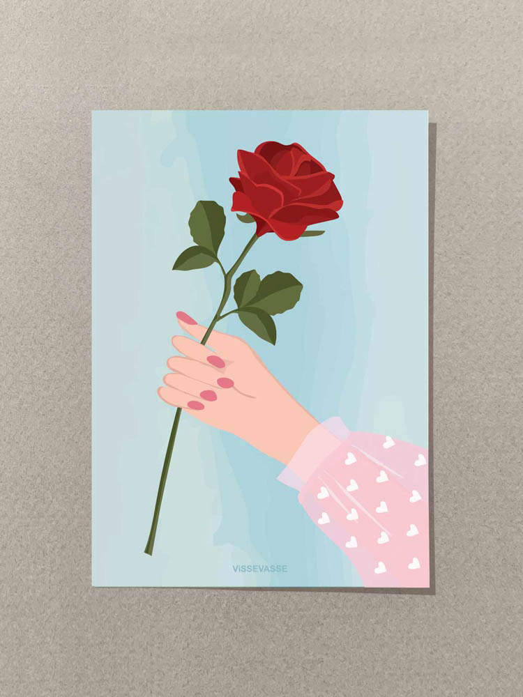 Occasion card with rose