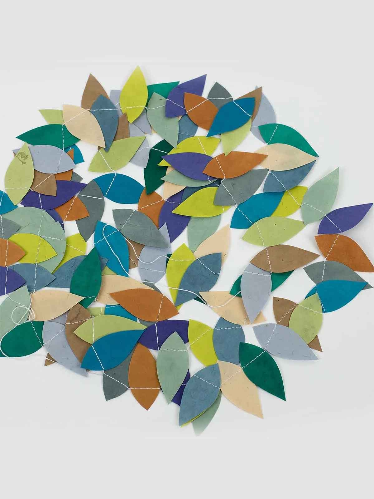 Afroart paper leaf garland