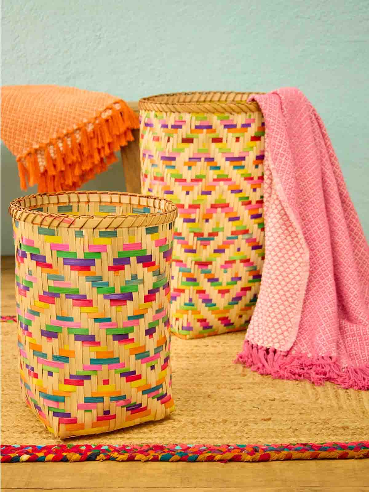 remix by sofie rainbow baskets for laundry and yarn