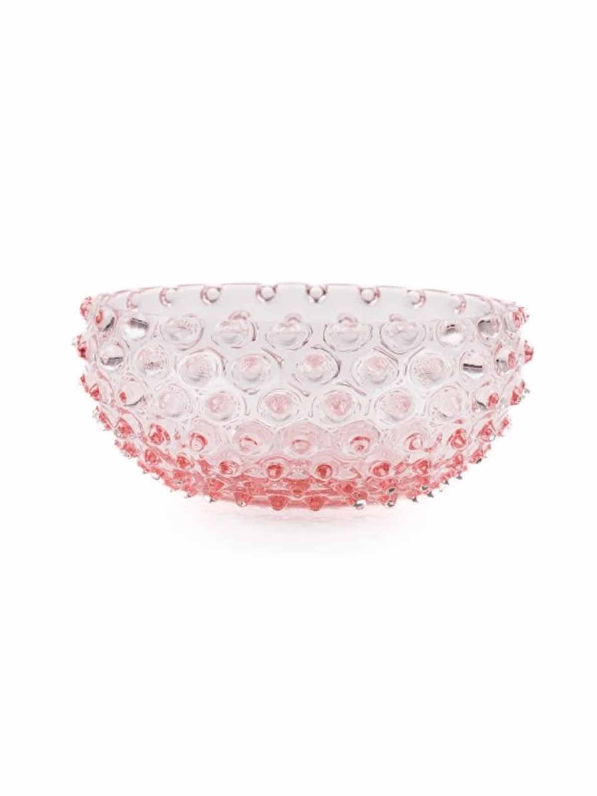 Bowl in hedgehog glass 17 cm - Pink