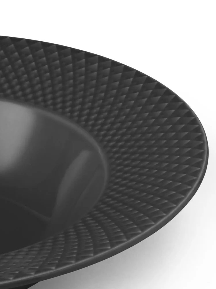 rhombus, heather porcelain, deep plate, plate