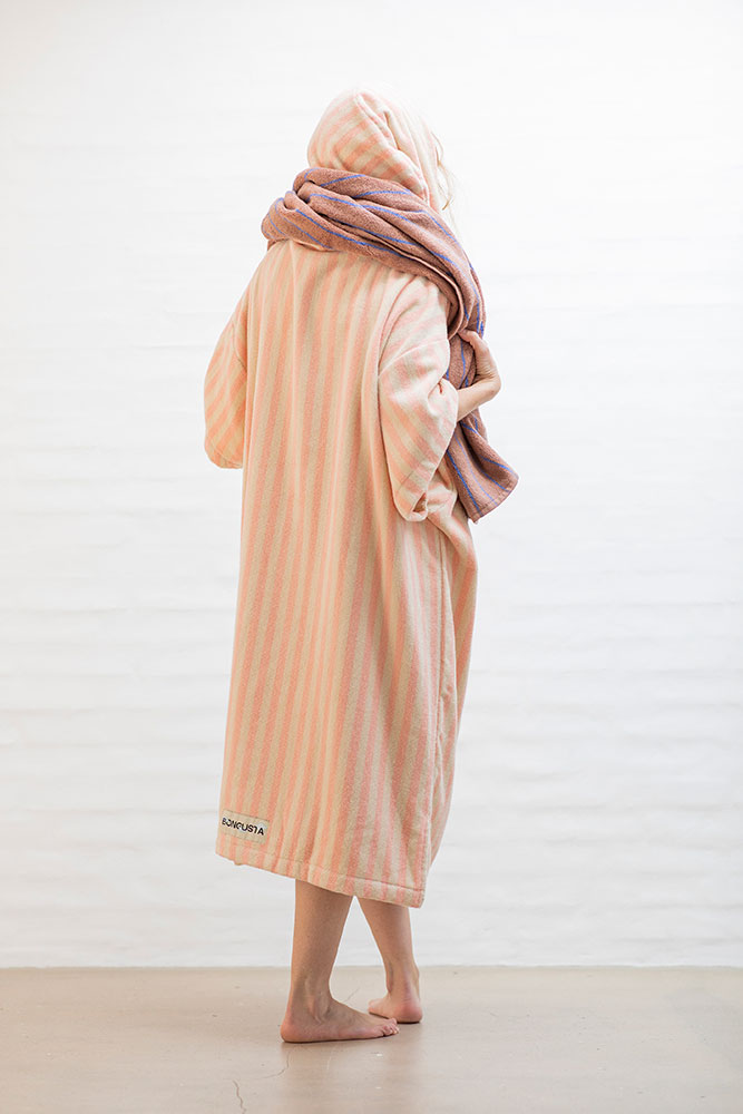 bongusta, naram, poncho, striped