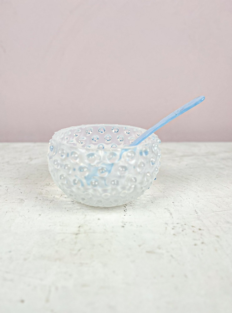 Anna von Lipa tapas cabbage porcupine glass in creamy white