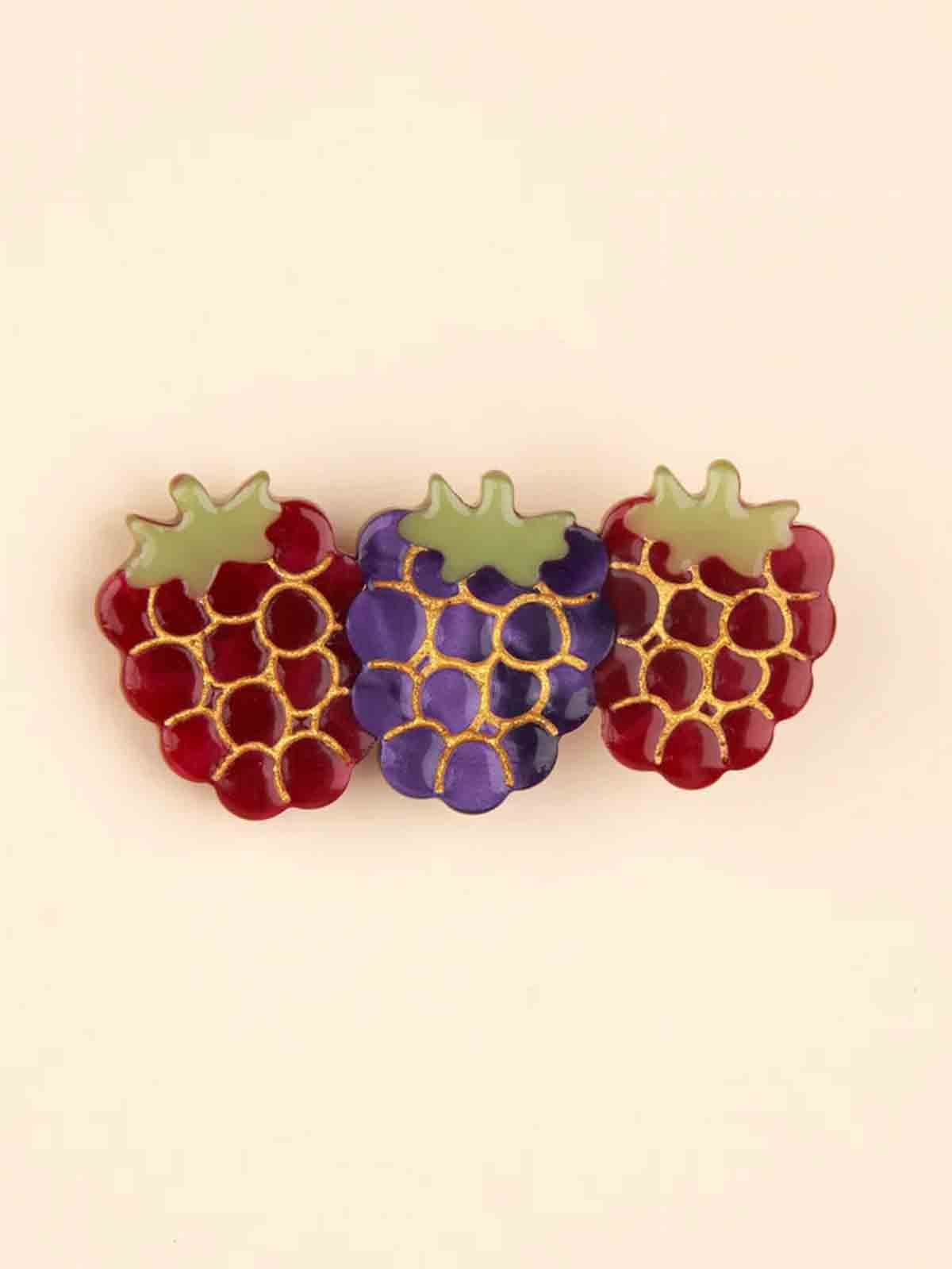cou cou suzette hairpin with blackberry and raspberry
