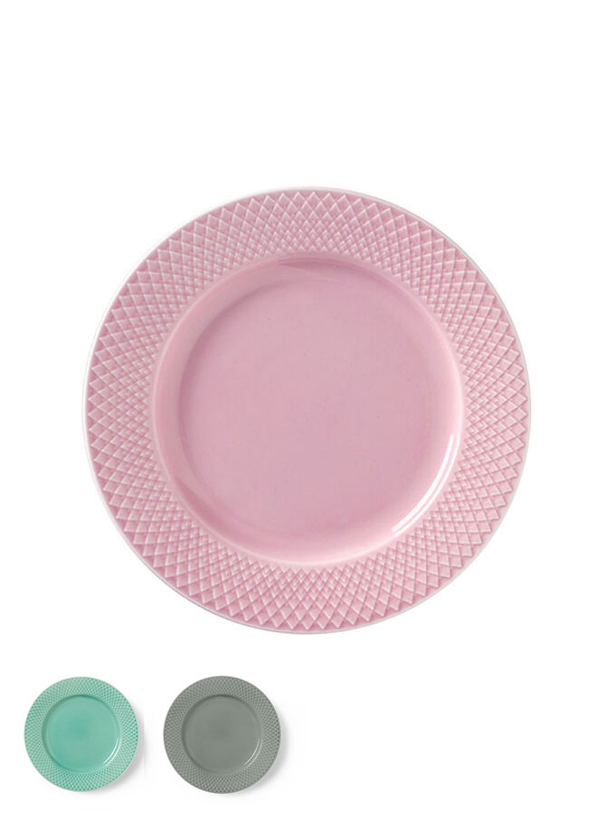 rhombus, heather porcelain, lunch plate, plate